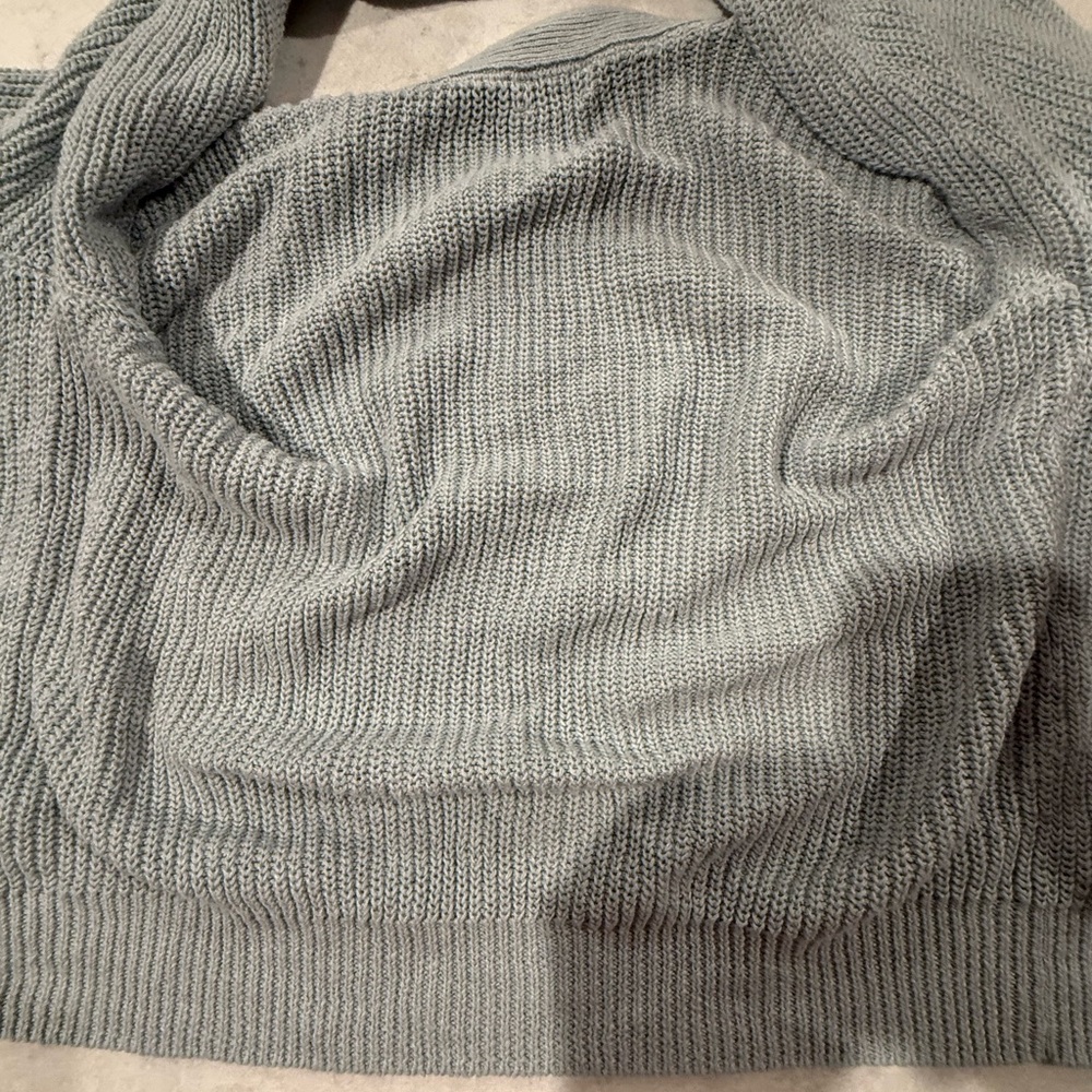 Faherty Light Gray Button-Up Cardigan - image 4